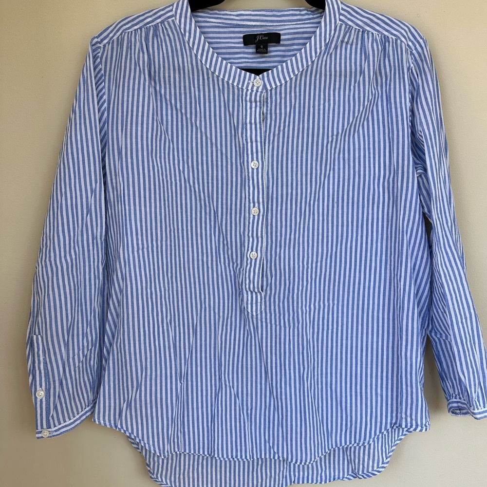 Jcrew striped blue shirt